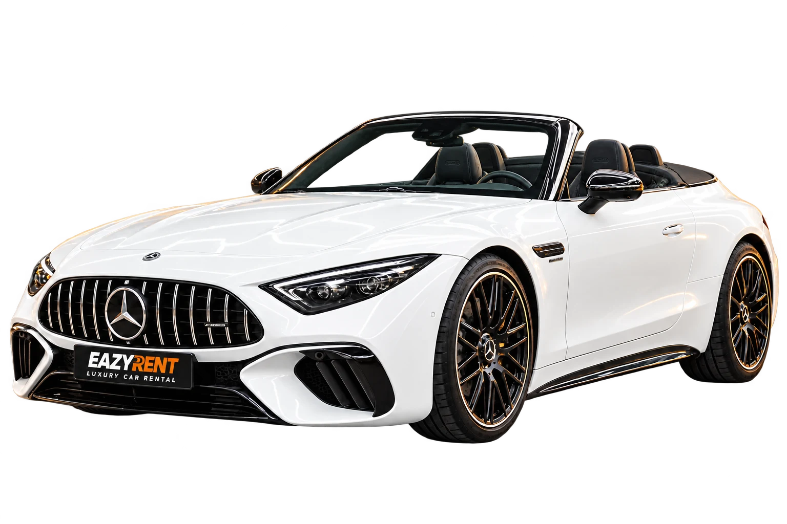 Mercedes SL AMG Roadster mit offenem Verdeck – Fahrzeugvisualisierung